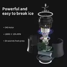 Portable blender with 20oz cup, USB-C rechargeable, self-cleaning, cordless for smoothies, gym, office. - THE ULTIMATE ALL IN ONE