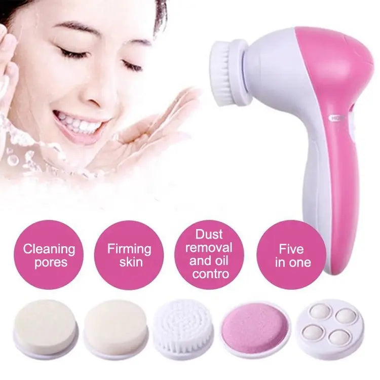 Electric facial scrubber for removing dirt oil and makeup