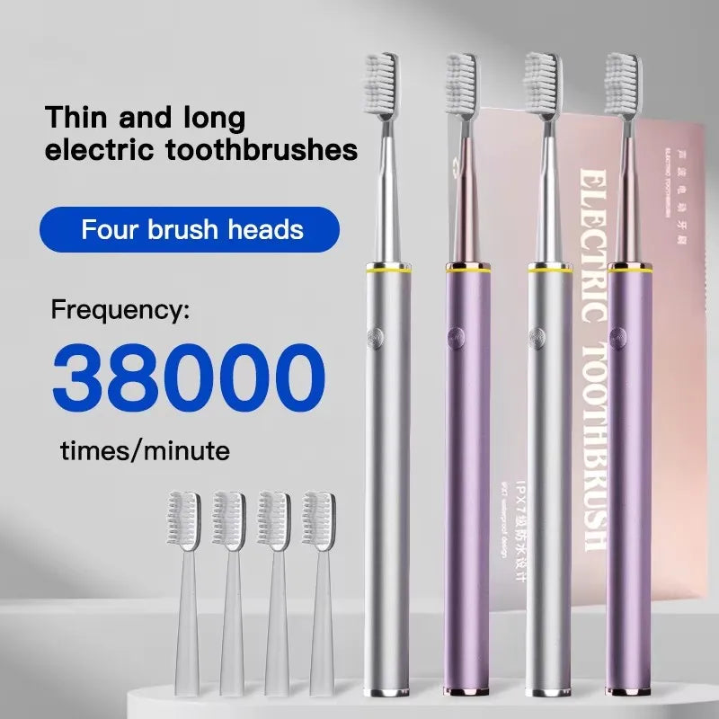 Electric toothbrush with soft DuPont bristles for gentle teeth cleaning