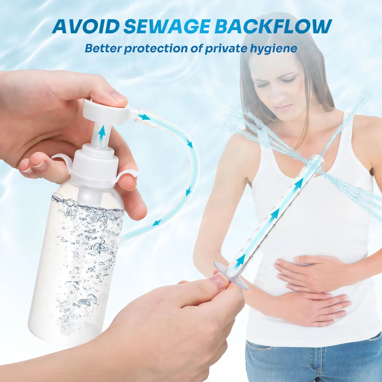 Portable enema and irrigator kit for hygienic personal use
