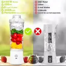 Portable blender with 20oz cup, USB-C rechargeable, self-cleaning, cordless for smoothies, gym, office. - THE ULTIMATE ALL IN ONE