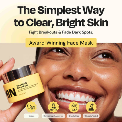 Detoxifying vitamin C clay mask for clear healthy skin