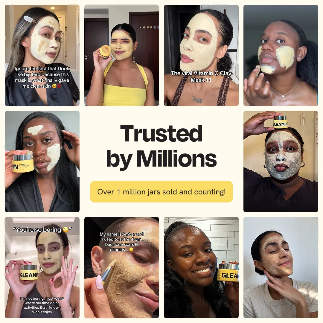 Revitalizing clay mask enriched with vitamin C extract