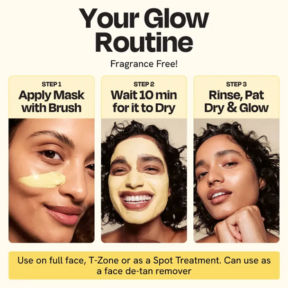 Skincare vitamin C clay mask for acne and dull skin