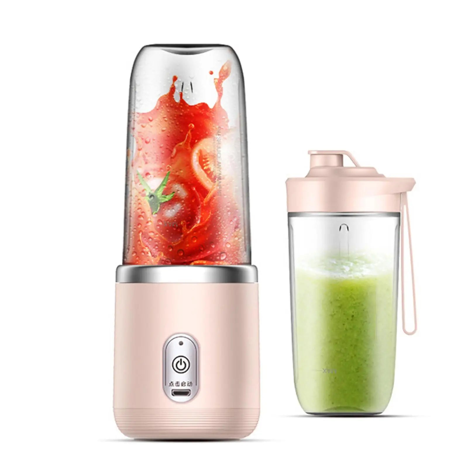 Portable Office Blender USB Fruit Mixer Fruit Juicing Cup 1800mAh Mini Blender Six Blades Mixing squeezed for Outdoor Travel - THE ULTIMATE ALL IN ONE
