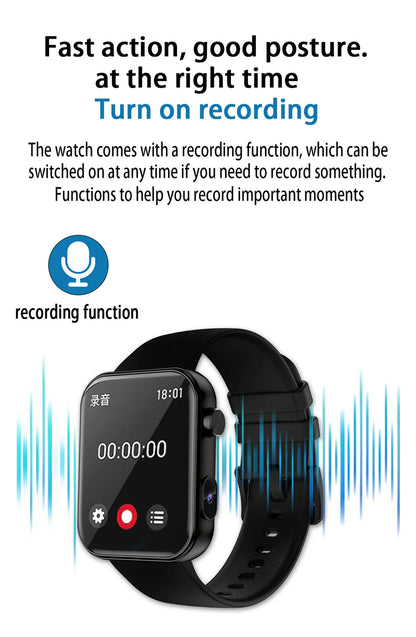 2025 New Smart Watch Men Women Camera Take Photos Record Video Health Monitor Sports Fitness Waterproof BT Call Smartwatch