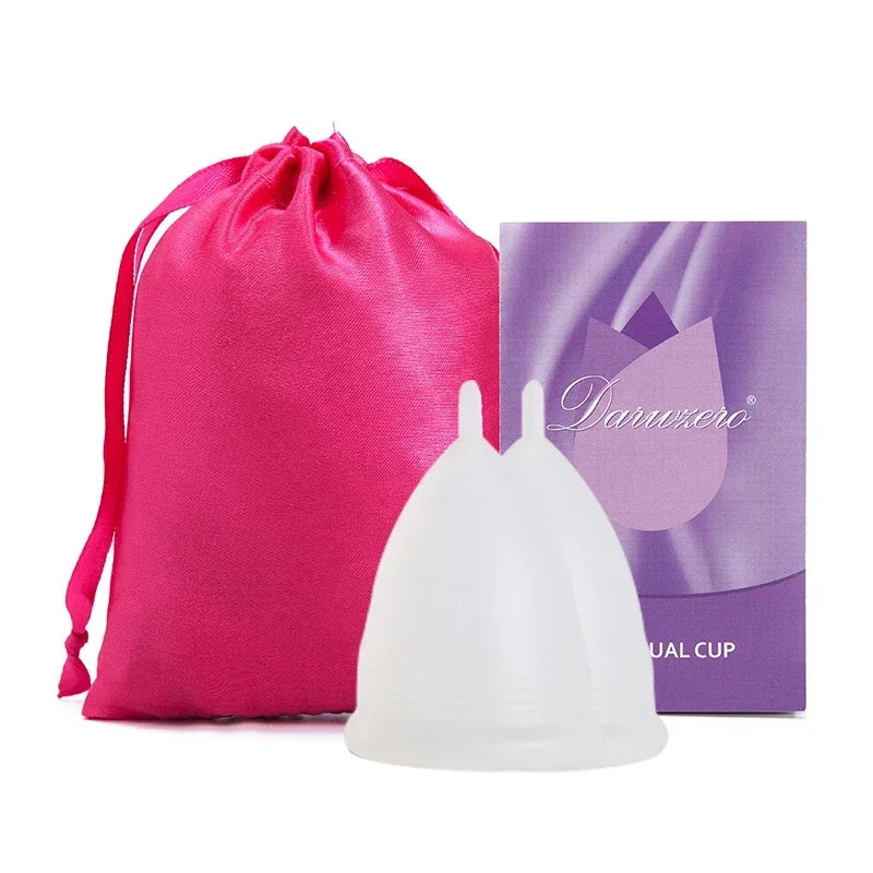 Soft silicone menstrual cup for daily period protection
