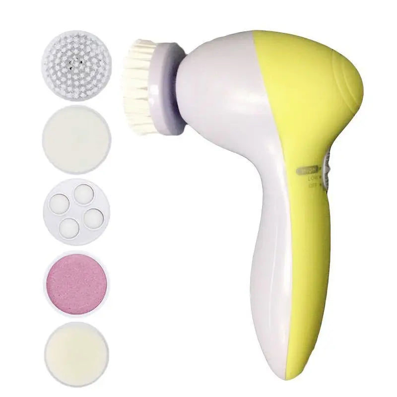 Electric facial scrubber for removing dirt oil and makeup