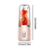 Mini portable blender for smoothies and fruit drinks on the go