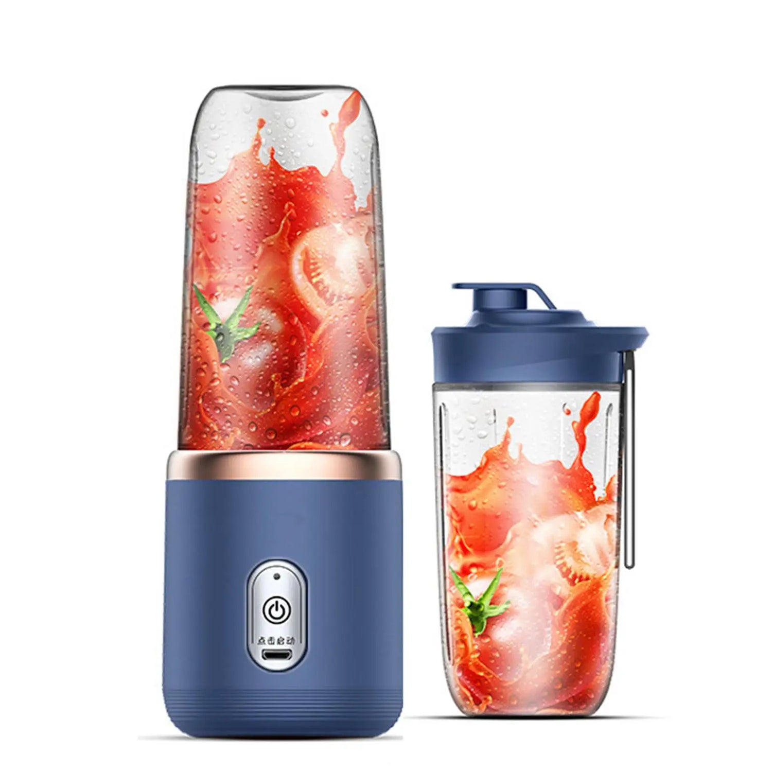 Portable Office Blender USB Fruit Mixer Fruit Juicing Cup 1800mAh Mini Blender Six Blades Mixing squeezed for Outdoor Travel - THE ULTIMATE ALL IN ONE