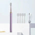 Makeup brush cleaner device for removing dirt and makeup residue