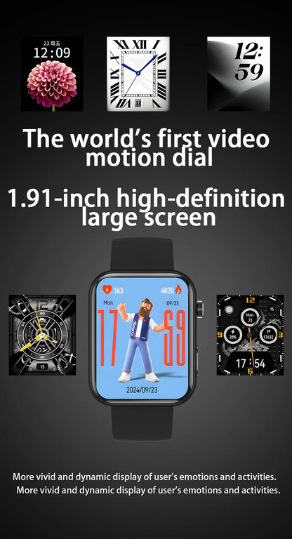 2025 New Smart Watch Men Women Camera Take Photos Record Video Health Monitor Sports Fitness Waterproof BT Call Smartwatch