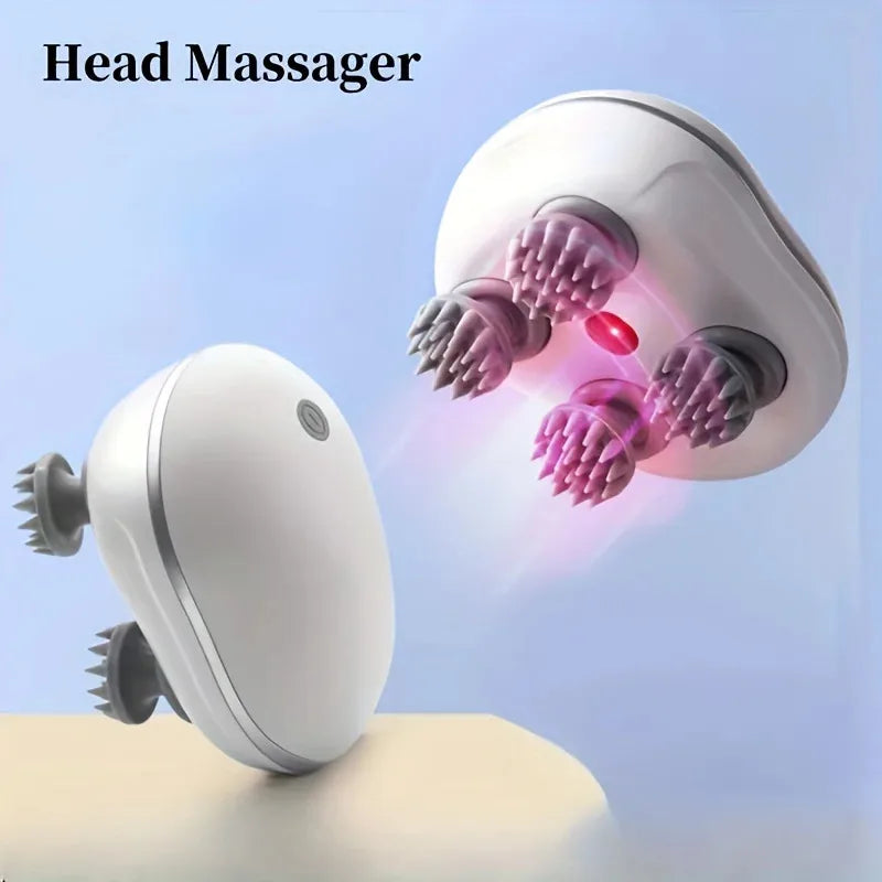Electric head massager for relaxation and stress relief