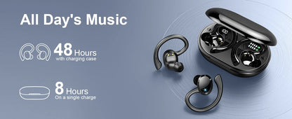 Wireless Earbuds, Bluetooth 5.3 Earbuds Stereo Bass, in-Ear Noise Cancelling Mic, Earphones IP7 Waterproof Sports, 40H Playback.