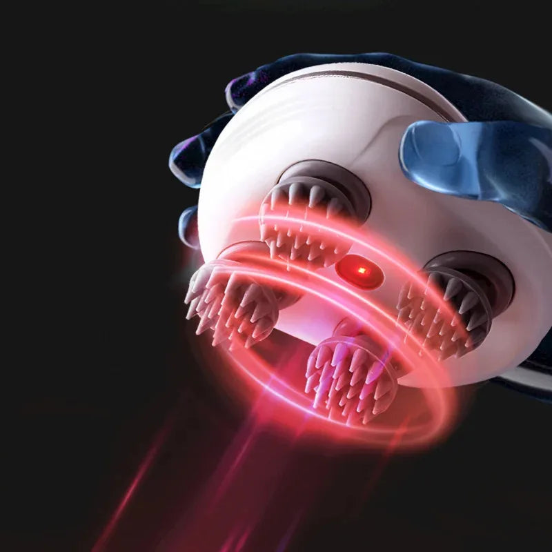 Rechargeable head and body massager for muscle relaxation