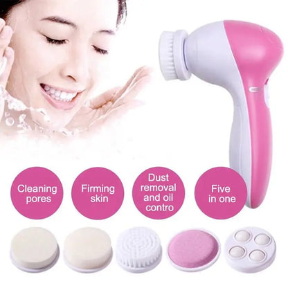 Electric facial scrubber for removing dirt oil and makeup