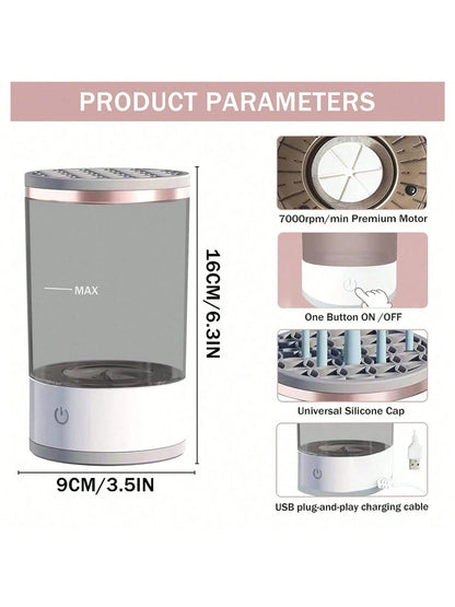 Makeup brush cleaning machine for quick drying and sanitizing