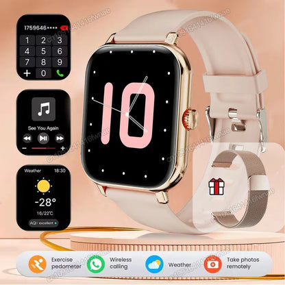 Smart Watch For Android IOS Watches 2.01inch HD Display Bluetooth Call Message Alert Music Sports Mode Smartwatch Men Women Gift
