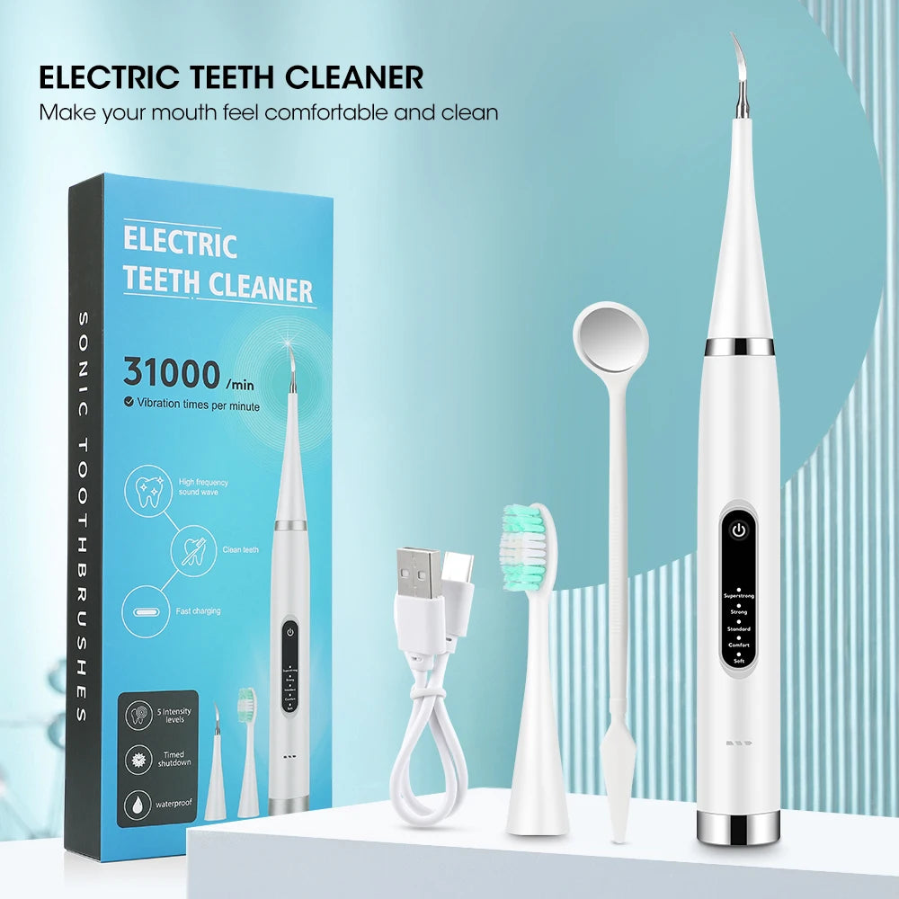 "Electric plaque remover for healthy gums and bright smile