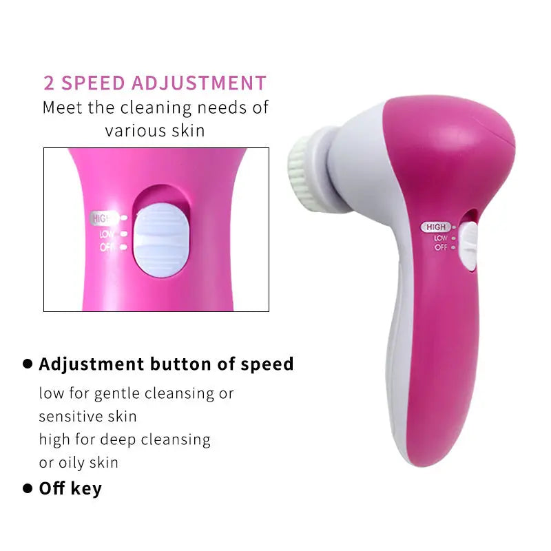 "Facial cleansing brush tool for exfoliation and improved skin texture