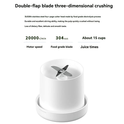 Portable Blender 11.8 Oz 350ml White 214B Model Food-grade PC + ABS Magnetic USB Charging 1400mAh 7.4V 490g 82*82*218mm with 1 - THE ULTIMATE ALL IN ONE