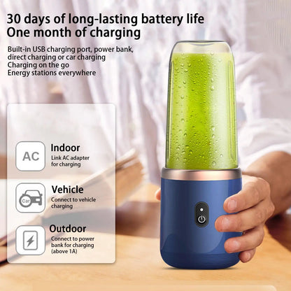 Rechargeable personal blender for smoothies shakes and juices