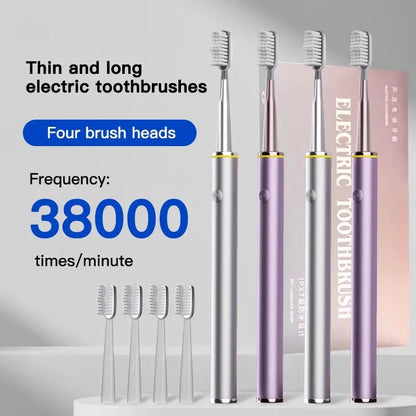 Electric toothbrush with soft DuPont bristles for gentle teeth cleaning