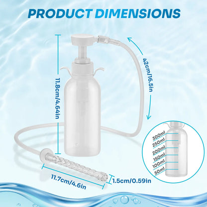 Vaginal washing device kit for safe and gentle cleaning